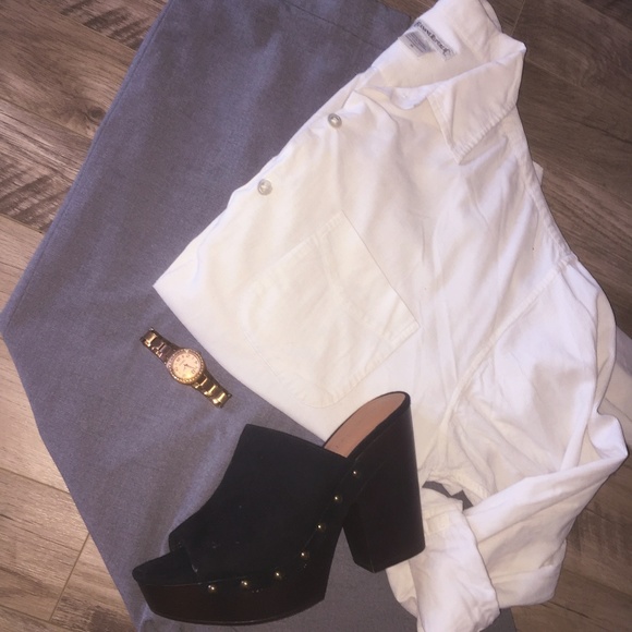 Straight Leg Grey Talbots Dress Pants - Size 6 - Picture 6 of 6